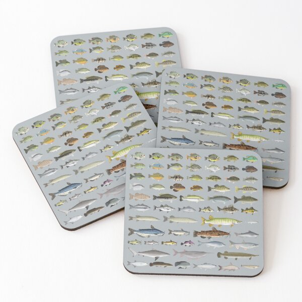 Item preview, North America Freshwater Fish Group designed and sold by fishfolkart.