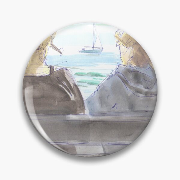 Item preview, Four Women Sat On A Bench Watching A Boat Sail By designed and sold by MikeJory.