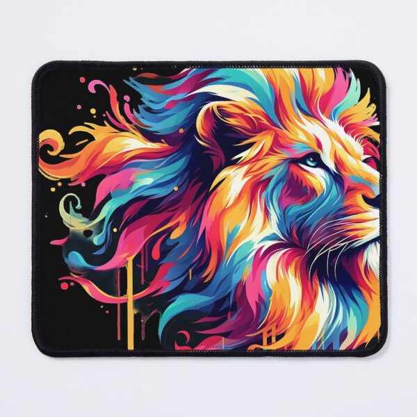 Item preview, Vibrant Colorful Artistic Lion Portrait designed and sold by PrimeTreasures.
