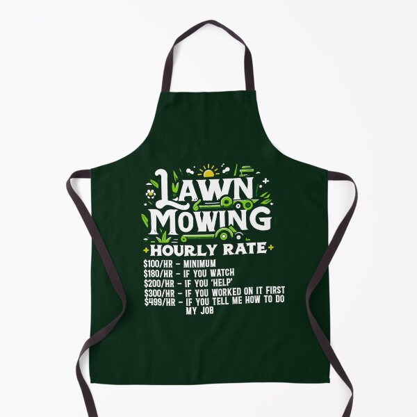 Item preview, LAWN MOWING HOURLY RATE - Witty Lawn Mower designed and sold by TeesYouWant.
