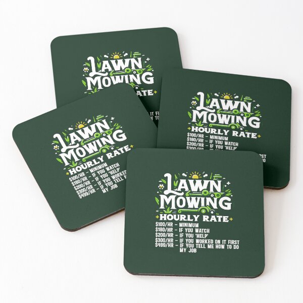 Item preview, LAWN MOWING HOURLY RATE - Witty Lawn Mower designed and sold by TeesYouWant.