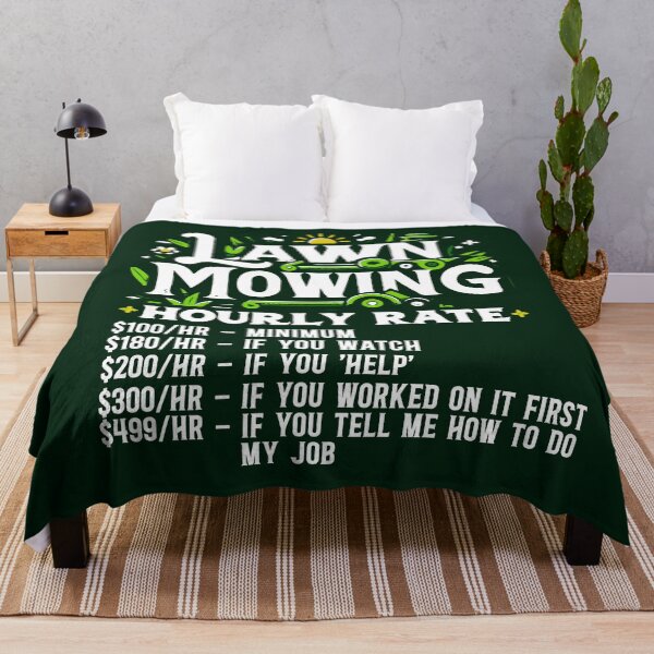 Item preview, LAWN MOWING HOURLY RATE - Witty Lawn Mower designed and sold by TeesYouWant.