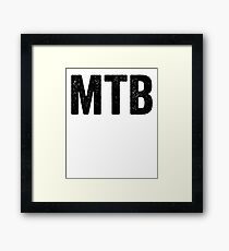 MTB Gift For Biker Mountains Framed Print