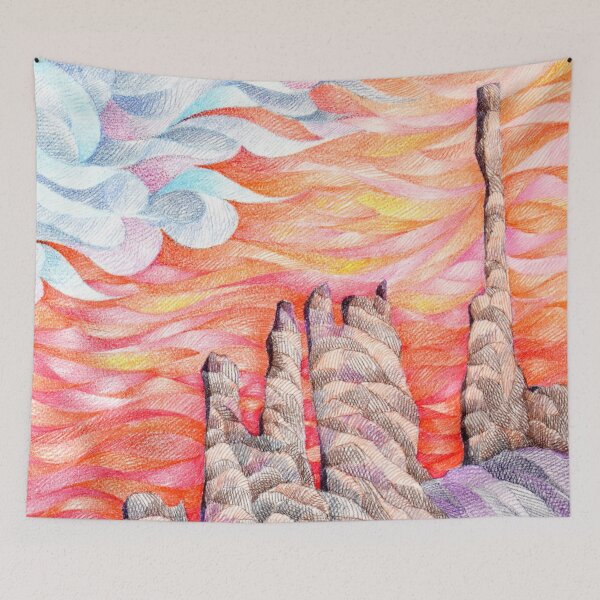 Item preview, towers and clouds FH designed and sold by Gerardo Segismundo.