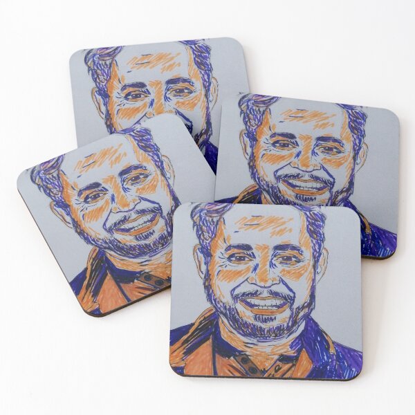 Item preview, David Haydn-Jones Orange and Blue portrait designed and sold by ElanGadCreations.