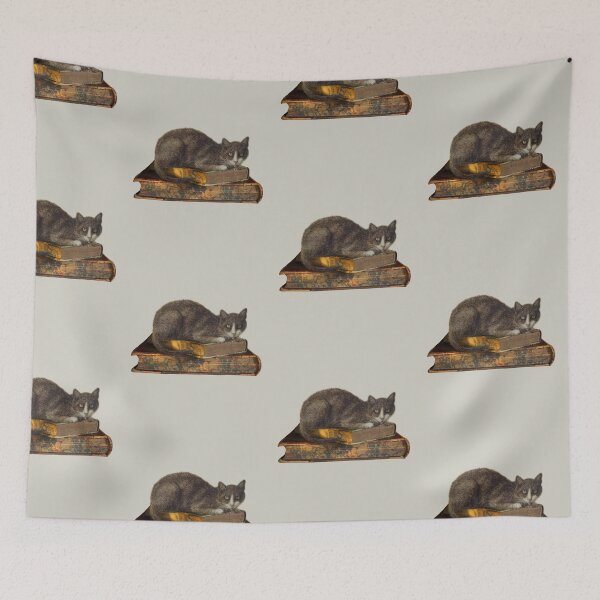 Item preview, Cat and books - gifts for cat and book lovers designed and sold by alczar.