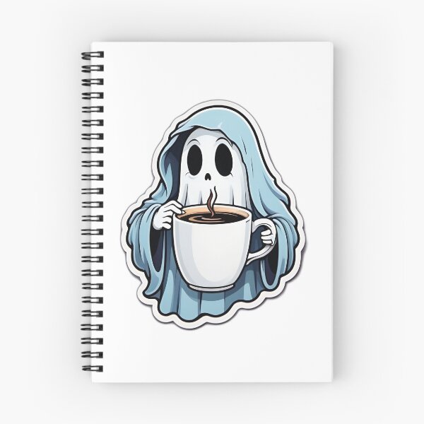 Item preview, Blue Ghost drinking coffee designed and sold by GooGooDesigns.