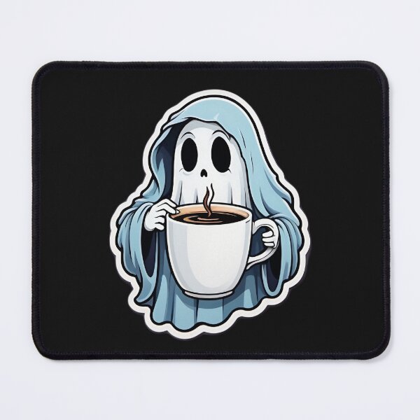 Item preview, Blue Ghost drinking coffee designed and sold by GooGooDesigns.
