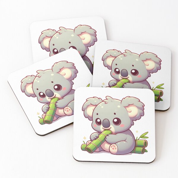Item preview, Cute koala eating bamboo designed and sold by Silbays.