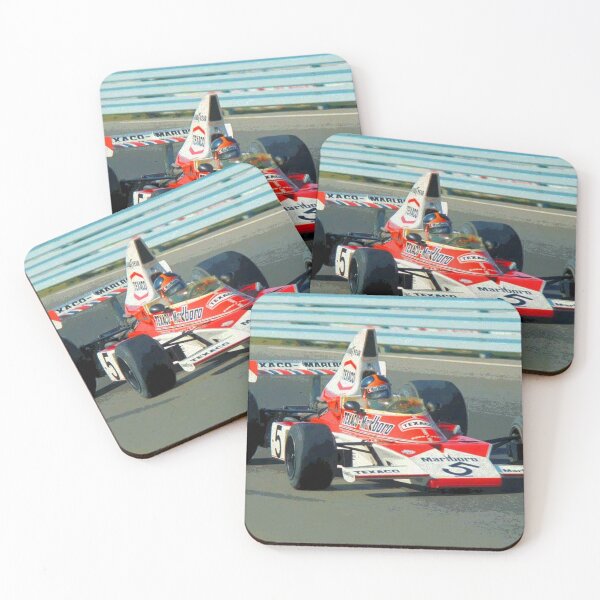 Item preview, Emerson Fittipaldi racing his 1974 F1 racecar abstract designed and sold by Rodissimus1984.