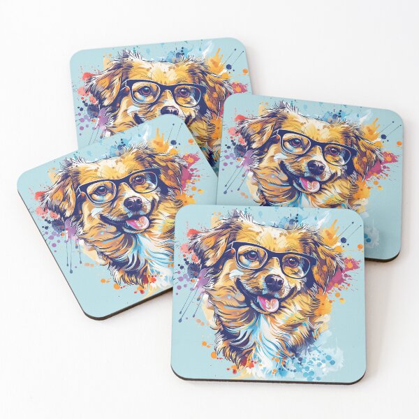 Item preview, Dog in Glasses Beautiful Design designed and sold by BellinaKidsArt.