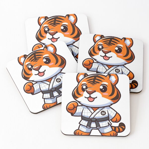 Item preview, Whimsical Warrior: Cartoon Tiger in Martial Arts Adventure designed and sold by Martial-Art-23.