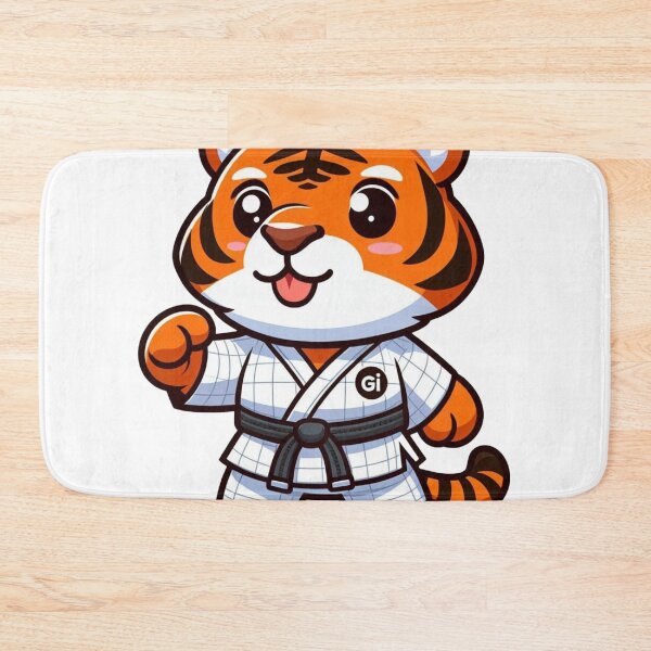 Item preview, Whimsical Warrior: Cartoon Tiger in Martial Arts Adventure designed and sold by Martial-Art-23.