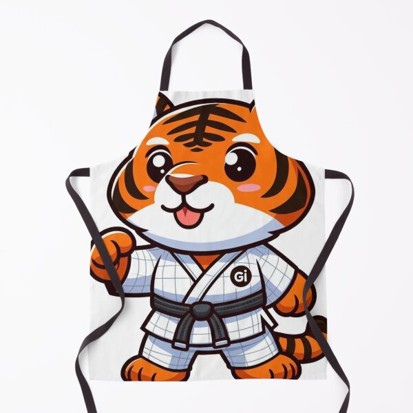 Item preview, Whimsical Warrior: Cartoon Tiger in Martial Arts Adventure designed and sold by Martial-Art-23.