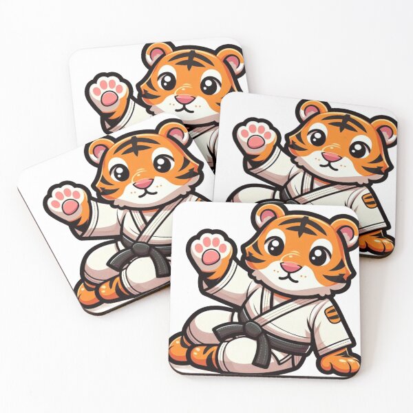 Item preview, Martial Arts Mascot: Friendly Tiger Character in Cartoon Karate Attire designed and sold by Martial-Art-23.