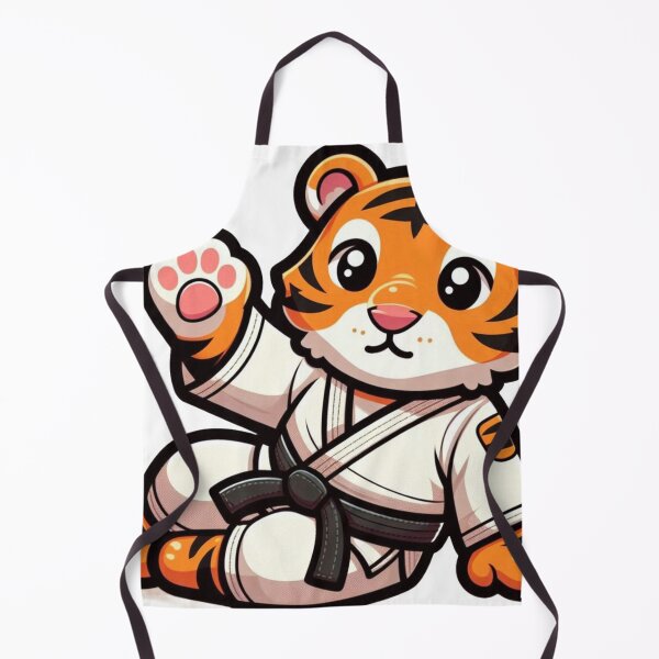 Item preview, Martial Arts Mascot: Friendly Tiger Character in Cartoon Karate Attire designed and sold by Martial-Art-23.