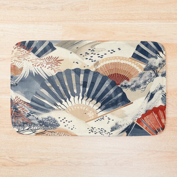 Item preview, Asian fan summer pattern designed and sold by LittleNippon.