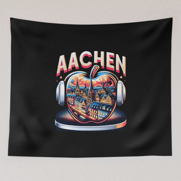 Item preview, Aachendesign -Apple with headphones designed and sold by danny-Dsign.