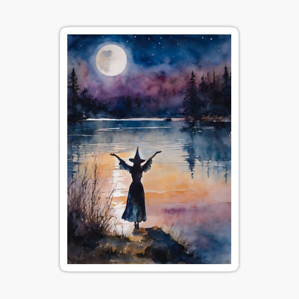 Item preview, Lunar Worship - Witchy Fairytale Art designed and sold by Lyra The Lavender Witch.