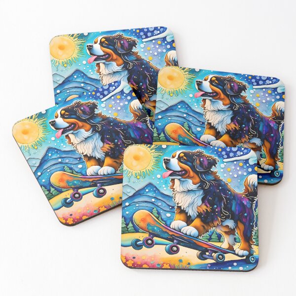 Item preview, Bernese Mountain Dog Skateboarding designed and sold by Angelandspot.