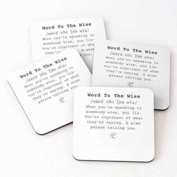 Item preview, Word To The Wise: Inspired By Schitts Creek designed and sold by TheTwistedMason.