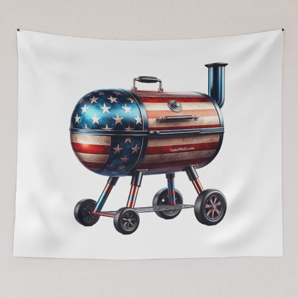 Item preview, Patriotic Smoker Grill designed and sold by TattedWolf.