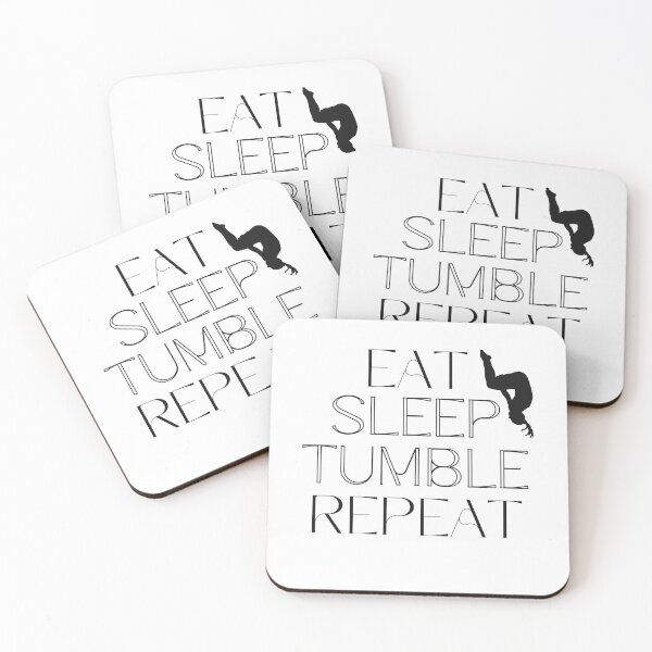 Item preview, Stylish Tumbler's Mantra - Eat, Sleep, Tumble, Repeat designed and sold by rofocreative.
