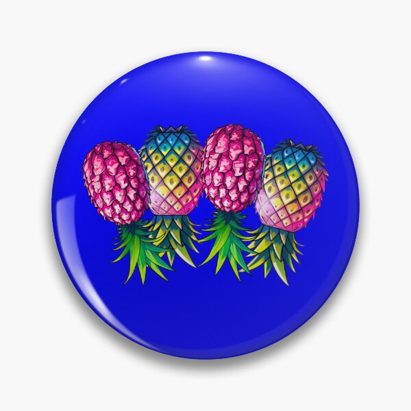 Item preview, Vibrant Pineapple Foursome FMFM | Electric Blue designed and sold by JLEmporium.