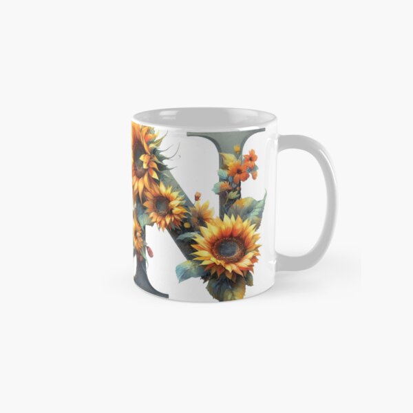 SUNFLOWER LETTER N Classic Mug