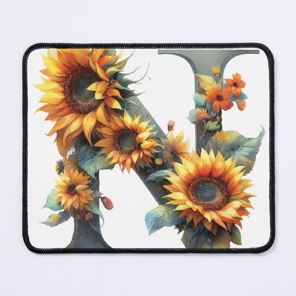 SUNFLOWER LETTER N Mouse Pad