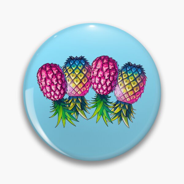 Item preview, Vibrant Pineapple Foursome FMFM | Light Blue designed and sold by JLEmporium.
