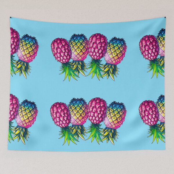 Item preview, Vibrant Pineapple Foursome FMFM | Light Blue designed and sold by JLEmporium.