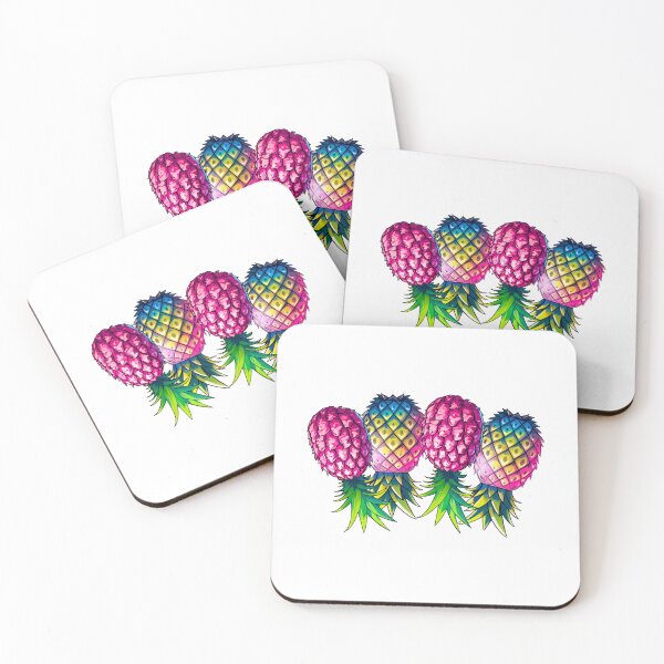 Item preview, Vibrant Pineapple Foursome FMFM | - White designed and sold by JLEmporium.