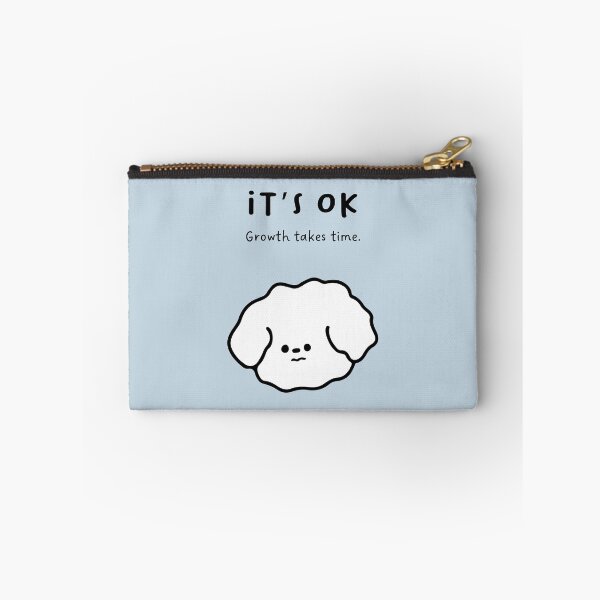 Artikelvorschau, Es ist ok, Wachstum braucht Zeit | Süße Hundeillustration entworfen und verkauft von RM-Journey.