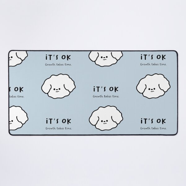 Item preview, It’s Ok, Growth takes time | Cute Dog Illustration designed and sold by RM-Journey.