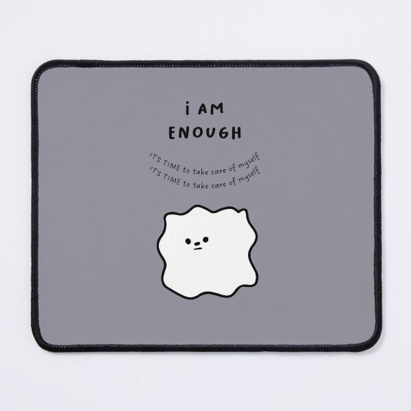 Item preview, I AM ENOUGH - IT'S TIME to take care of myself | Cute Dog Illustration designed and sold by RM-Journey.