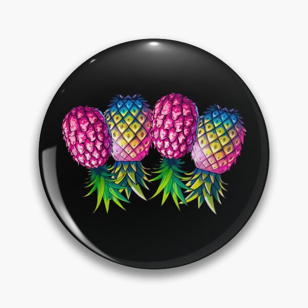 Item preview, Vibrant Pineapple Foursome FMFM | Black designed and sold by JLEmporium.