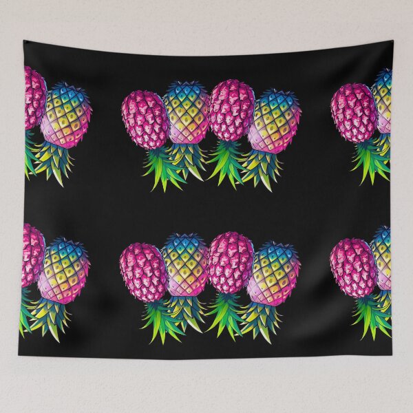 Item preview, Vibrant Pineapple Foursome FMFM | Black designed and sold by JLEmporium.