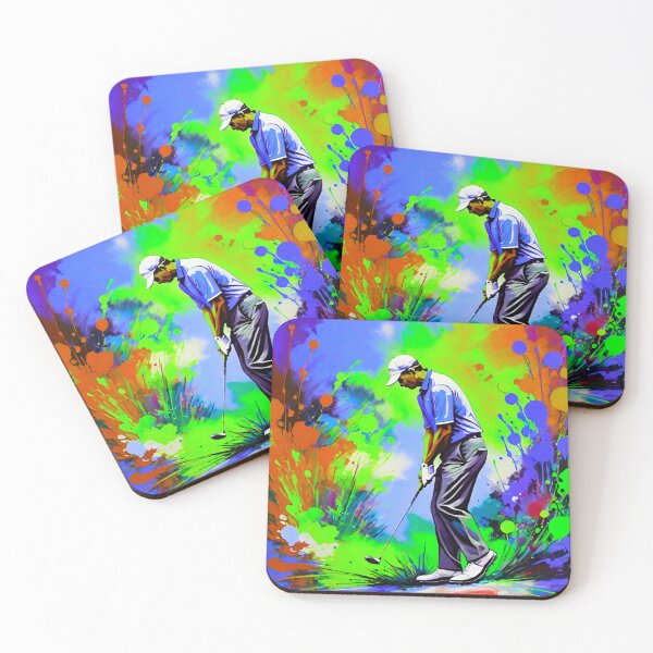 Item preview, Dynamic Drive: Color Splatter Golfer Design designed and sold by GrizzlyCollective.