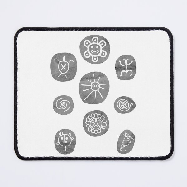 Item preview, Taino Symbols Grey Rocks Puerto Rico Coqui Carey Suns Water Snail Bird designed and sold by byDarling.