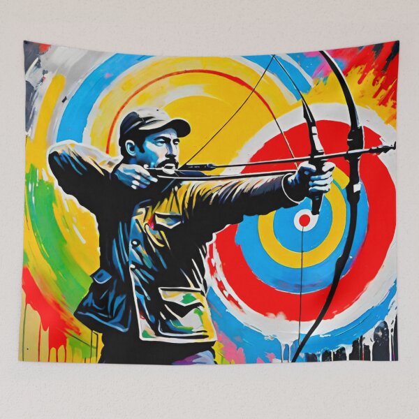 Item preview, Bullseye Archer: Precision in Action designed and sold by GrizzlyCollective.