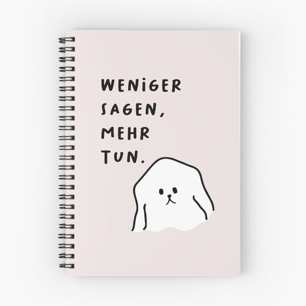 Item preview, Weniger reden, mehr tun | Cute Dog Illustration designed and sold by RM-Journey.
