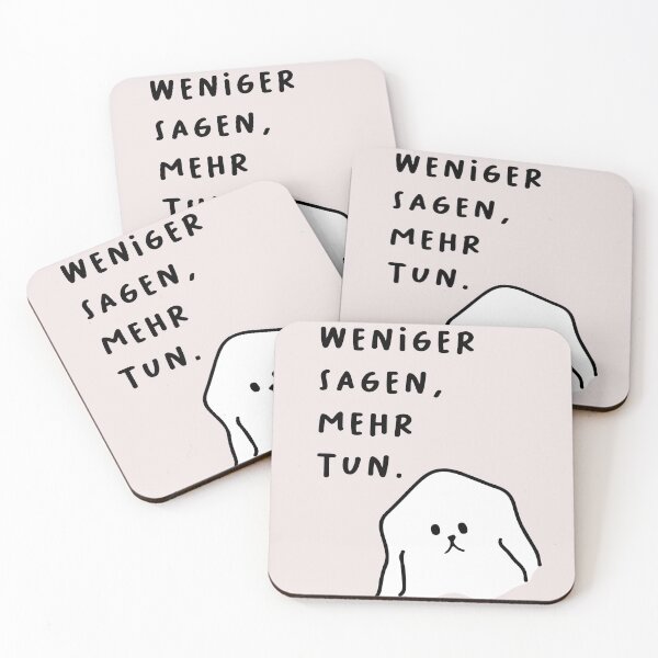 Item preview, Weniger reden, mehr tun | Cute Dog Illustration designed and sold by RM-Journey.