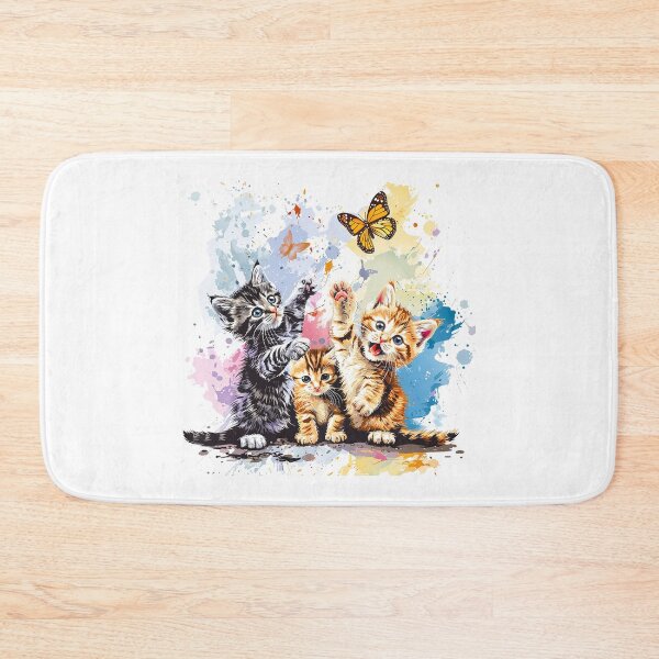 Item preview, Kittens and Butterflies designed and sold by BellinaKidsArt.