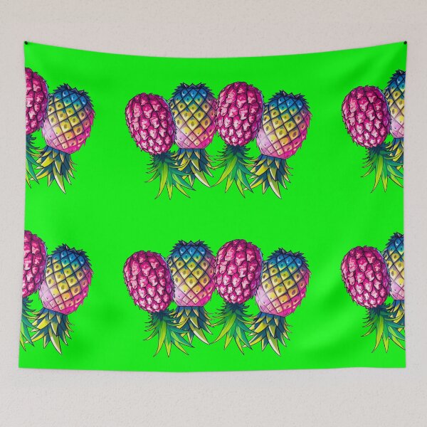 Item preview, Vibrant Pineapple Foursome FMFM | Neon Green designed and sold by JLEmporium.