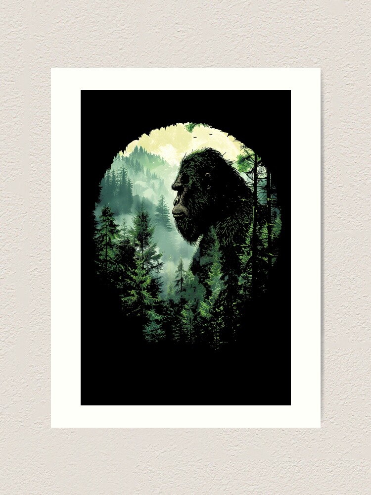 Big Foot Sasquatch Hiding In Forest Cryptid Being