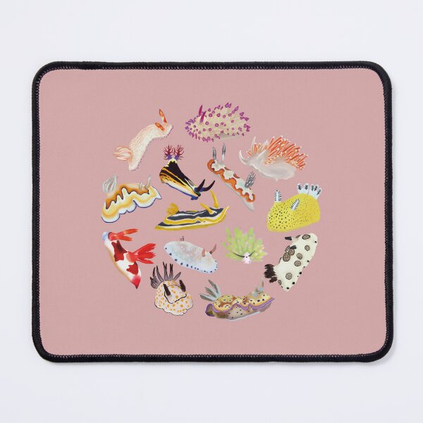 Item preview, Nudibranch round pattern - sea slug - pink designed and sold by Poulpimousse.