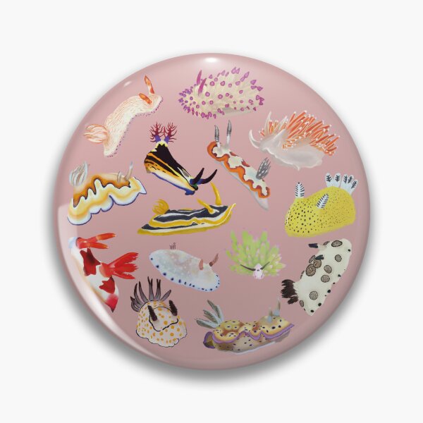 Item preview, Nudibranch round pattern - sea slug - pink designed and sold by Poulpimousse.