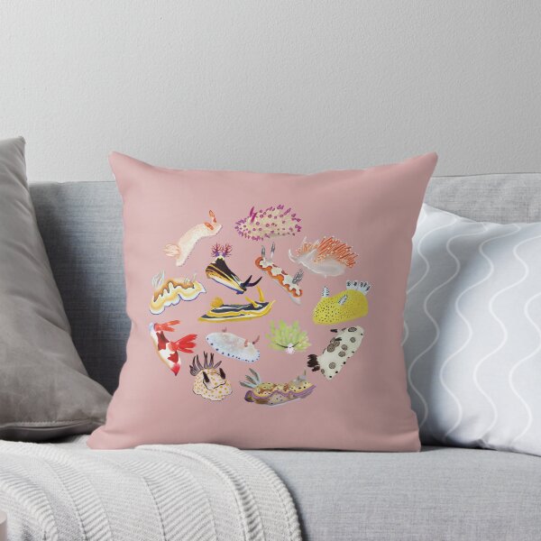 Item preview, Nudibranch round pattern - sea slug - pink designed and sold by Poulpimousse.