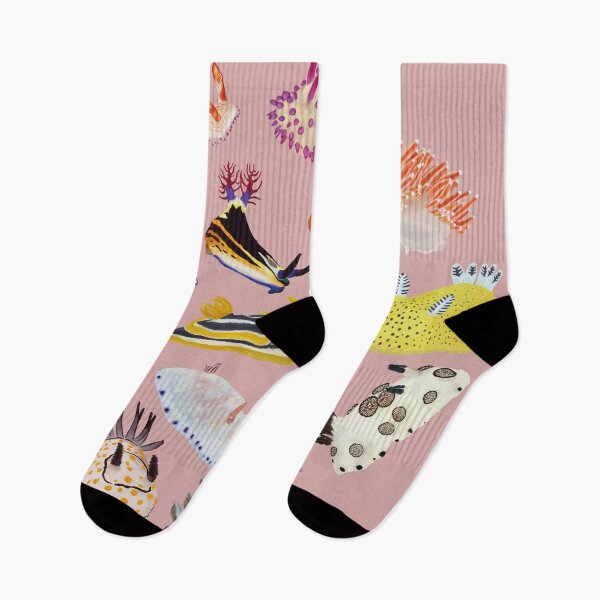 Item preview, Nudibranch round pattern - sea slug - pink designed and sold by Poulpimousse.